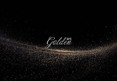 İzole edilmiş altın kemer, siyah bir dizaynın üzerinde küçük parlak süslemelerle..