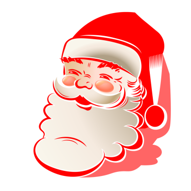 Noel silueti, neşeli Noel Baba 'nın resmi.