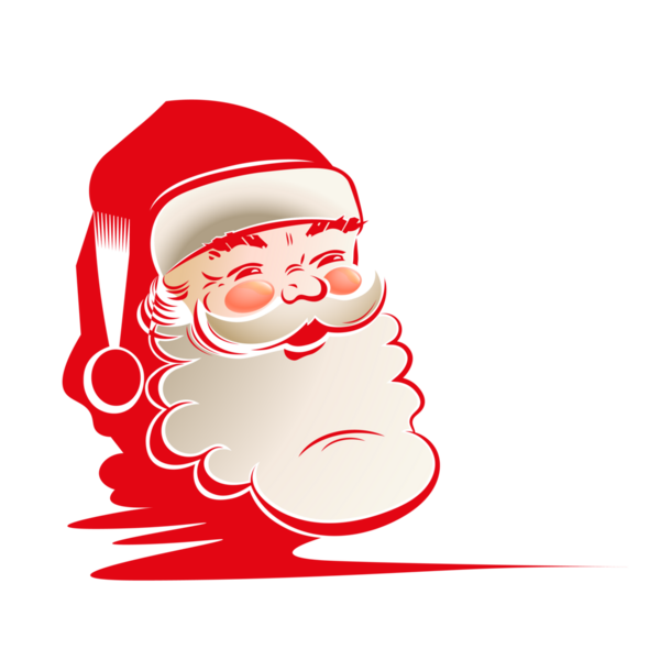 Noel silueti, kafa çizimi, neşeli Noel Baba yüzleri.,