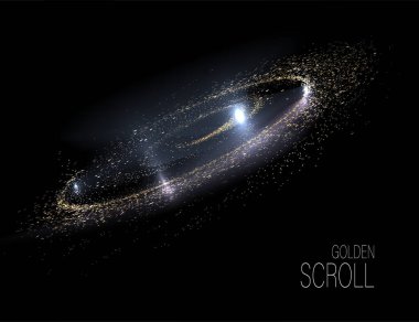 Ayrı bir tasarım elementi, pırıl pırıl altın bir pırıl pırıl.