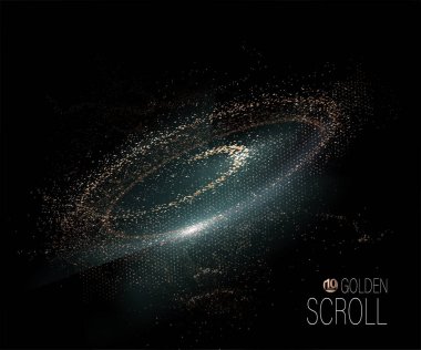 Ayrı bir tasarım bileşeni, pırıl pırıl parıldayan altın bir süs..