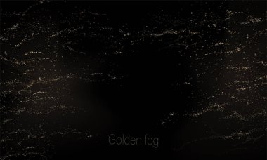 Ayrı tasarım bileşenleri, siyah arkaplanda altın kaotik renkler..