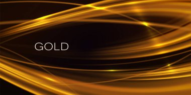 Enfes, altın dalgalı, parlak bir arka plan..