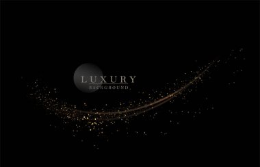 İzole edilmiş zarif tasarım bileşeni, parlak yay ve siyah arkaplan..