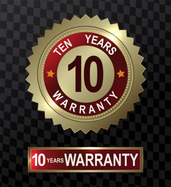 Altından yapılmış yuvarlak ve dikdörtgen amblemler. 10 yıllık ürün garantisi..