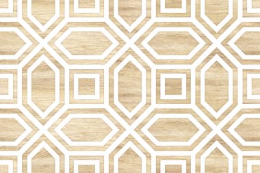 geometric design and wood texture