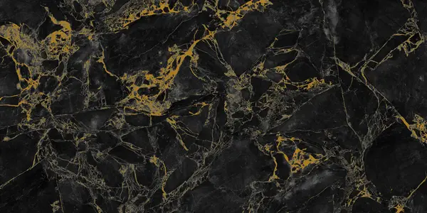 Black Marble Texture Gold Veins — Photo