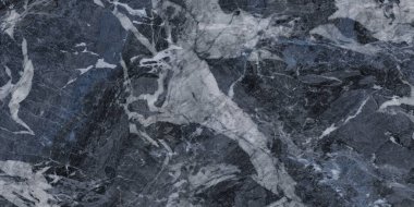 Mavi doğal mermer taş dokusu, parlak dijital seramik yüzey