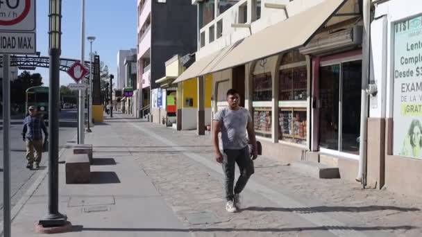 Straat Ciudad Juarez Een Stad Waar Honderden Migranten Dagelijks Oversteken — Stockvideo