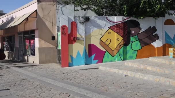 Street Ciudad Juarez Stad Där Hundratals Migranter Korsar Dagligen Ett — Stockvideo