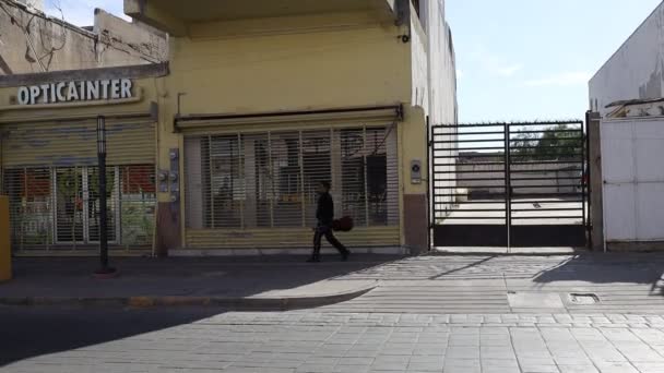 Street Ciudad Juarez Stad Där Hundratals Migranter Korsar Dagligen Ett — Stockvideo
