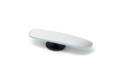 Car Blind Spot Mirror is an additional glass that is attached to the near side of the car's rearview mirror and can reach a wider view isolated on a white background.