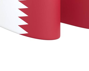 Bahreyn Bayrak Tasarım Elemanı Ulusal Kutlamalar ve Olaylar için beyaz bir arkaplanda izole edildi