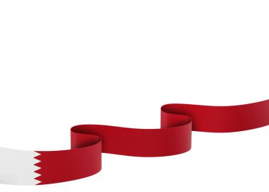 Bahrain Ribbon Flag Design Element isolated in a white background for National Celebrations and Events clipart