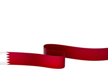 Bahreyn Bayrak Tasarım Elemanı Ulusal Kutlamalar ve Olaylar için beyaz bir arkaplanda izole edildi