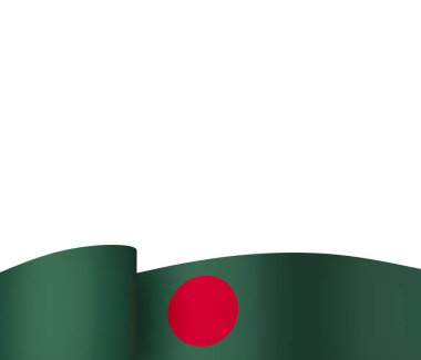 Bangladeş Bayrak Tasarım Elemanı Ulusal Kutlamalar ve Olaylar için beyaz bir arkaplanda izole edildi