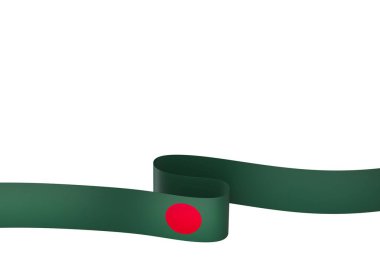 Bangladeş Bayrak Tasarım Elemanı Ulusal Kutlamalar ve Olaylar için beyaz bir arkaplanda izole edildi