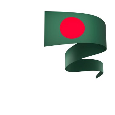 Bangladeş Bayrak Tasarım Elemanı Ulusal Kutlamalar ve Olaylar için beyaz bir arkaplanda izole edildi
