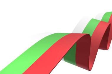 Bulgaristan Kurdele Tasarım Elemanı Ulusal Kutlamalar ve Etkinlikler için beyaz bir arkaplanda izole edildi