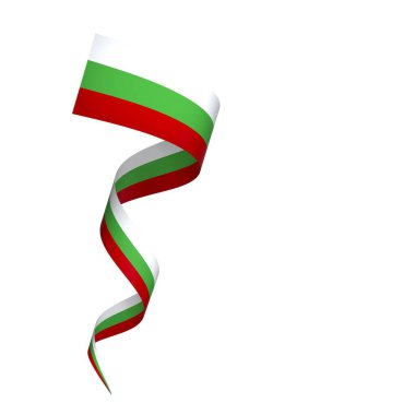 Bulgaristan Kurdele Tasarım Elemanı Ulusal Kutlamalar ve Etkinlikler için beyaz bir arkaplanda izole edildi