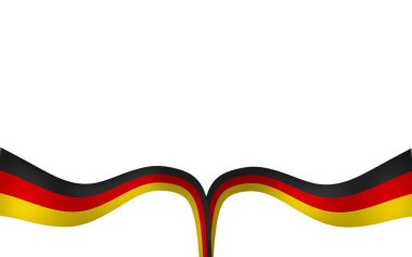 Almanya Kurdele Tasarım Elemanı Ulusal Kutlamalar ve Etkinlikler için beyaz bir arkaplanda izole edildi