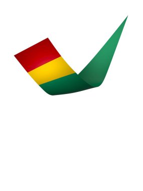 Gine Bayraklı Bayrak Tasarım Elemanı Ulusal Kutlamalar ve Olaylar için beyaz bir arkaplanda izole edildi