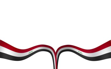 Irak Kurdele Tasarım Elemanı Ulusal Kutlamalar ve Etkinlikler için beyaz arka planda izole edildi