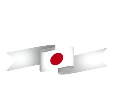 Japon Kurdele Tasarım Elemanı Ulusal Kutlamalar ve Etkinlikler için beyaz bir arkaplanda izole edildi