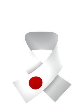 Japon Kurdele Tasarım Elemanı Ulusal Kutlamalar ve Etkinlikler için beyaz bir arkaplanda izole edildi