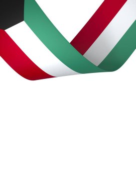 Kuveyt Bayrak Tasarım Elemanı Ulusal Kutlamalar ve Olaylar için beyaz bir arkaplanda izole edildi