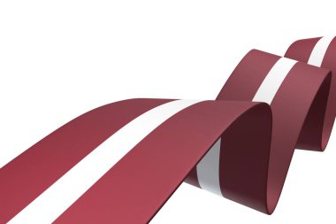 Letonya Bayrak Tasarım Elemanı Ulusal Kutlamalar ve Olaylar için beyaz bir arkaplanda izole edildi