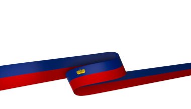 Ulusal Kutlamalar ve Olaylar için Lihtenştayn Bayrak Tasarım Elemanı beyaz bir arkaplanda izole edildi