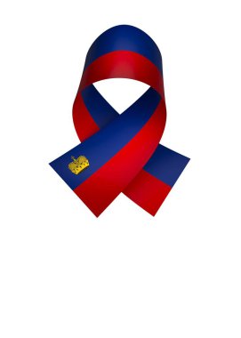 Ulusal Kutlamalar ve Olaylar için Lihtenştayn Bayrak Tasarım Elemanı beyaz bir arkaplanda izole edildi