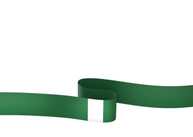 Nijerya Kurdele Tasarım Elemanı Ulusal Kutlamalar ve Etkinlikler için beyaz bir arkaplanda izole edildi