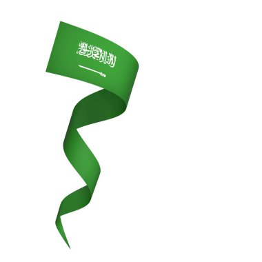 Suudi Arabistan Bayrak Tasarım Elemanı Ulusal Kutlamalar ve Etkinlikler için beyaz bir arkaplanda izole edildi