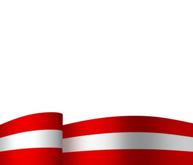 Avusturya Kurdele Tasarım Elemanı Ulusal Kutlamalar ve Etkinlikler için beyaz bir arkaplanda izole edildi