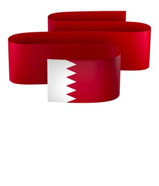 Bahreyn Bayrak Tasarım Elemanı Ulusal Kutlamalar ve Olaylar için beyaz bir arkaplanda izole edildi