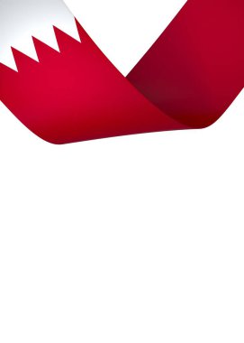 Bahrain Ribbon Flag Design Element isolated in a white background for National Celebrations and Events clipart