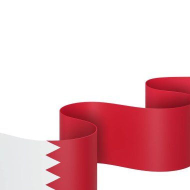 Bahreyn Bayrak Tasarım Elemanı Ulusal Kutlamalar ve Olaylar için beyaz bir arkaplanda izole edildi