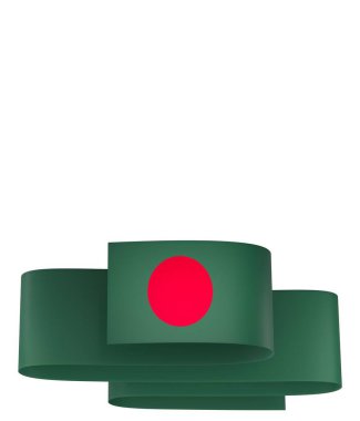 Bangladeş Bayrak Tasarım Elemanı Ulusal Kutlamalar ve Olaylar için beyaz bir arkaplanda izole edildi