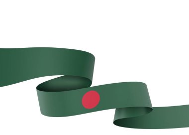 Bangladeş Bayrak Tasarım Elemanı Ulusal Kutlamalar ve Olaylar için beyaz bir arkaplanda izole edildi