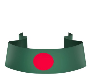 Bangladeş Bayrak Tasarım Elemanı Ulusal Kutlamalar ve Olaylar için beyaz bir arkaplanda izole edildi