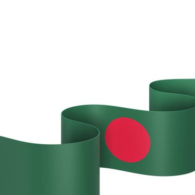 Bangladeş Bayrak Tasarım Elemanı Ulusal Kutlamalar ve Olaylar için beyaz bir arkaplanda izole edildi