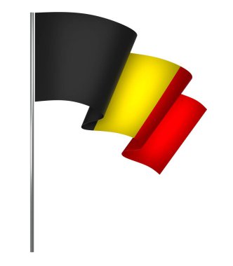Belçika Bayrak Tasarım Elemanı Ulusal Kutlamalar ve Olaylar için beyaz bir arkaplanda izole edildi