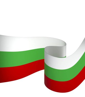Bulgaristan Kurdele Tasarım Elemanı Ulusal Kutlamalar ve Etkinlikler için beyaz bir arkaplanda izole edildi