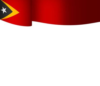 East Timor Ribbon Flag Design Element isolated in a white background for National Celebrations and Events clipart