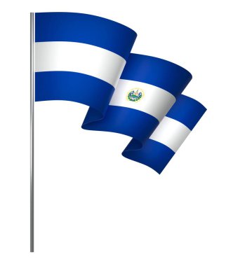 Elsavador Kurdele Tasarım Elemanı Ulusal Kutlamalar ve Olaylar için beyaz bir arkaplanda izole