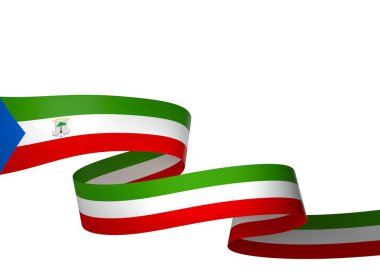 Ekvator Kurdele Tasarım Elemanı Ulusal Kutlamalar ve Olaylar için beyaz bir arkaplanda izole edildi