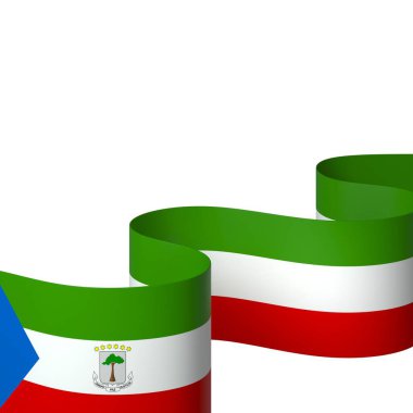 Ekvator Kurdele Tasarım Elemanı Ulusal Kutlamalar ve Olaylar için beyaz bir arkaplanda izole edildi