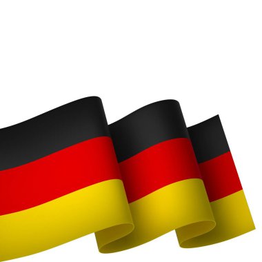 Almanya Kurdele Tasarım Elemanı Ulusal Kutlamalar ve Etkinlikler için beyaz bir arkaplanda izole edildi